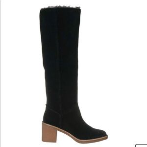 UGG Black and Brown Heeled Boots